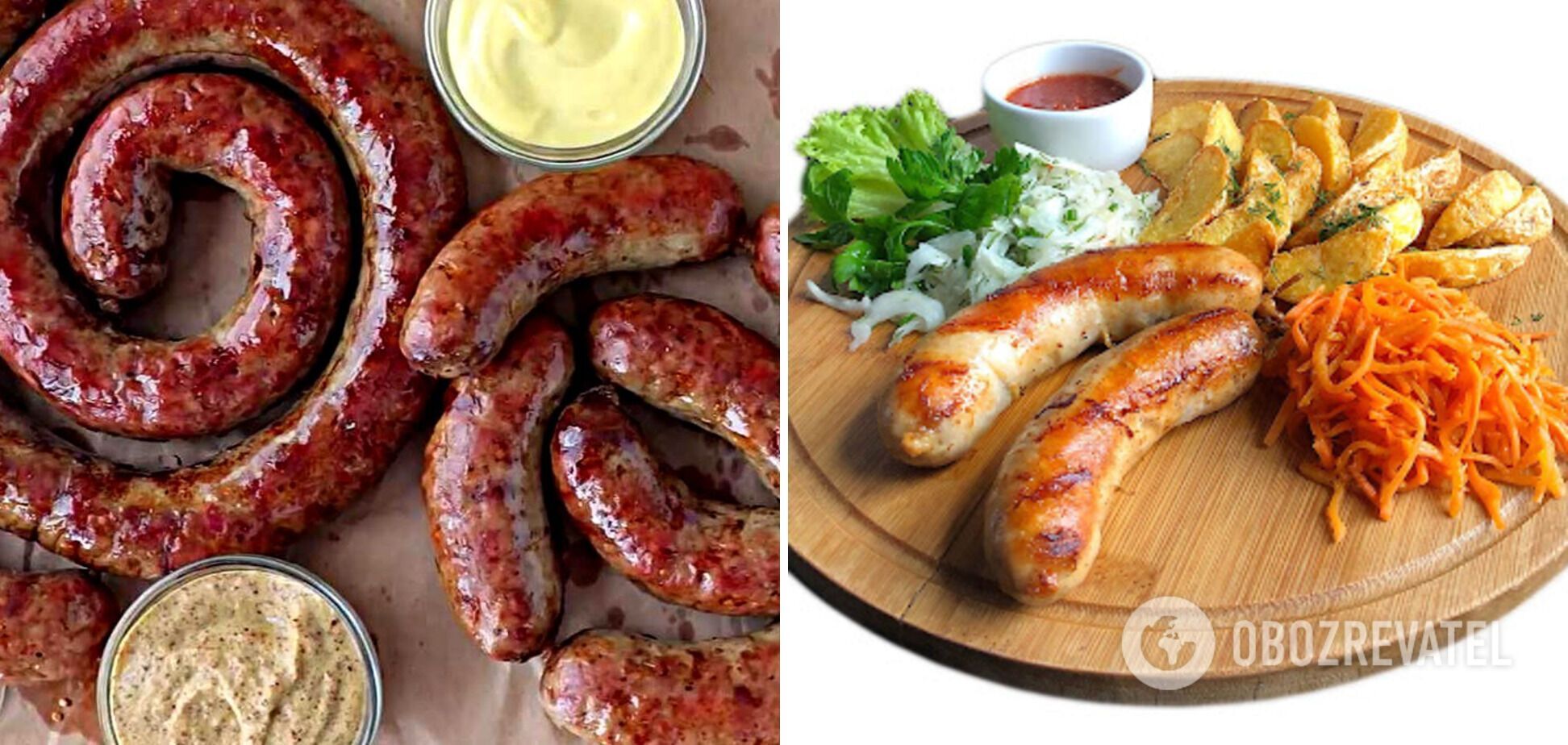 Options for serving homemade sausage.