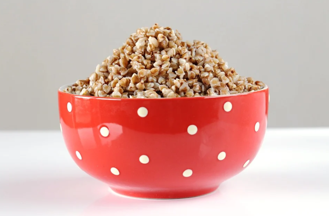 Boiled buckwheat.