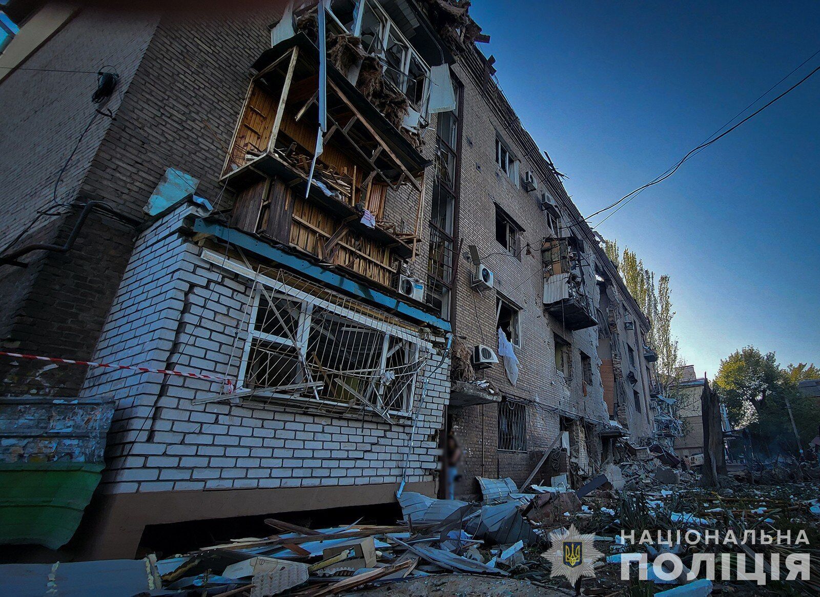 Zaporizhzhia police show photos from inside the apartment building destroyed by the occupiers