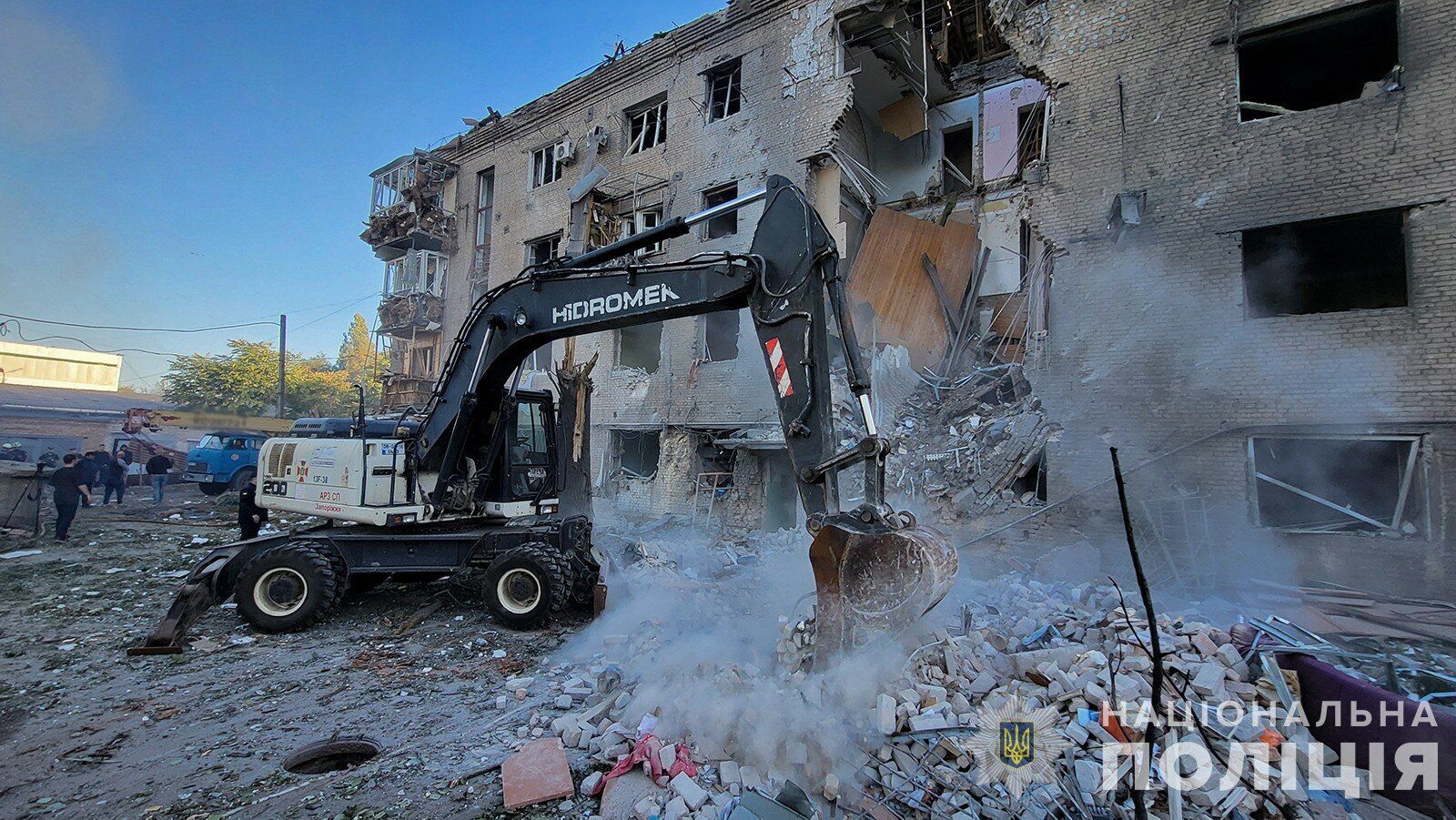 Zaporizhzhia police show photos from inside the apartment building destroyed by the occupiers