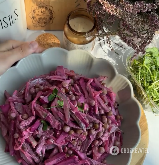 What a delicious salad to make from boiled beets: many times easier than ''Dressed herring''