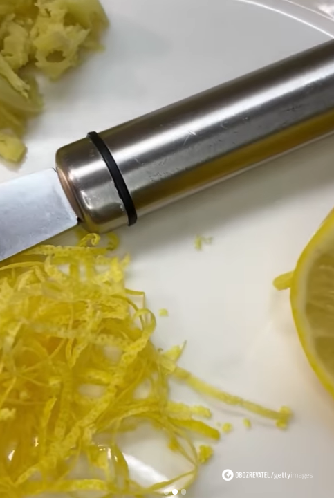 Cutting lemon peel for drying