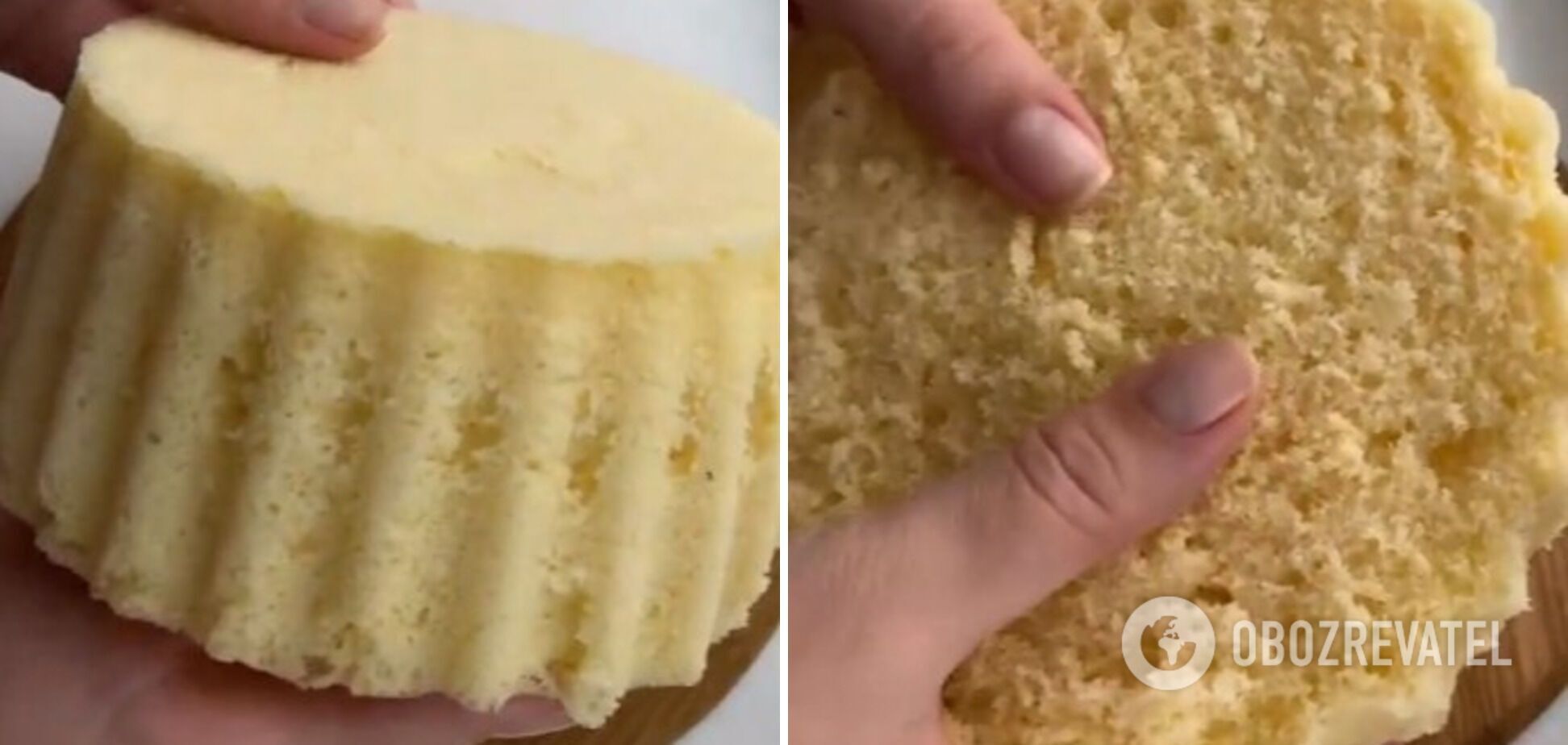 Microwave sponge cake