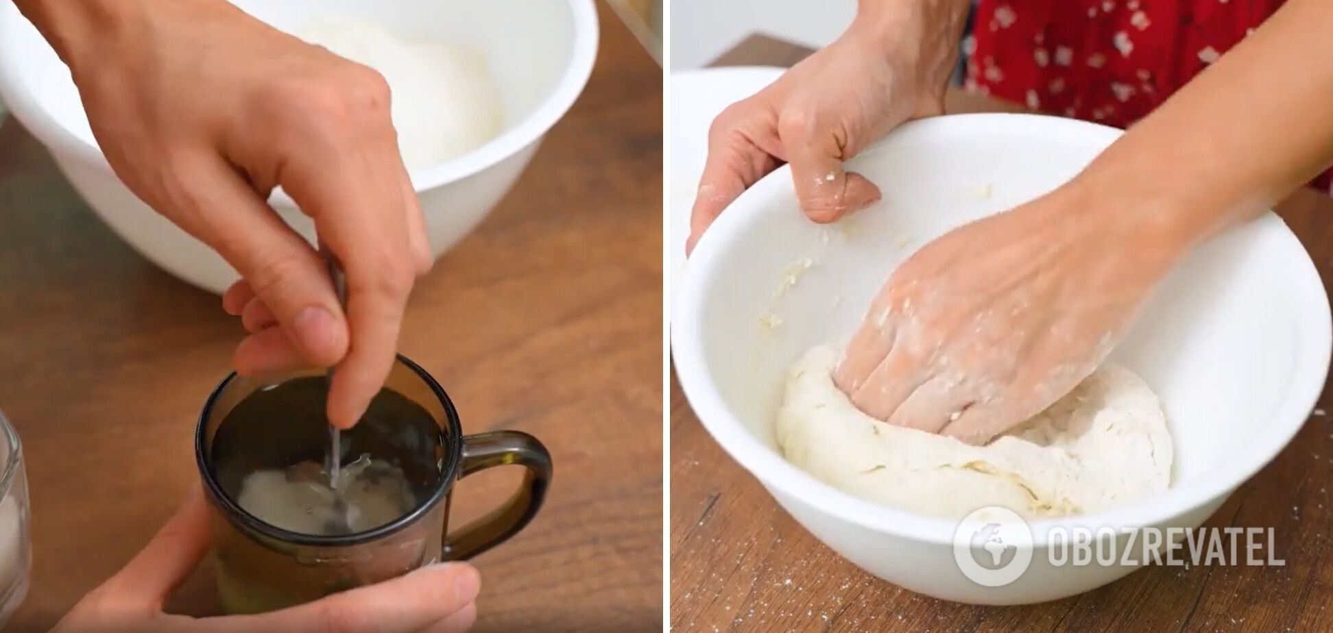 Preparing the dough