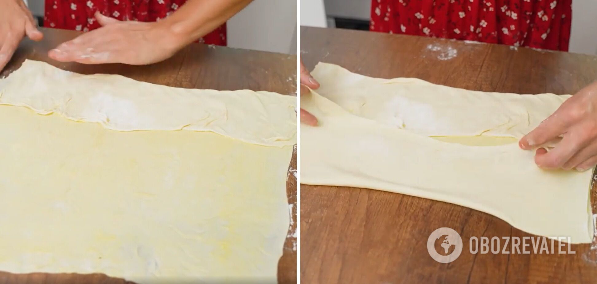 The process of making puff pastry