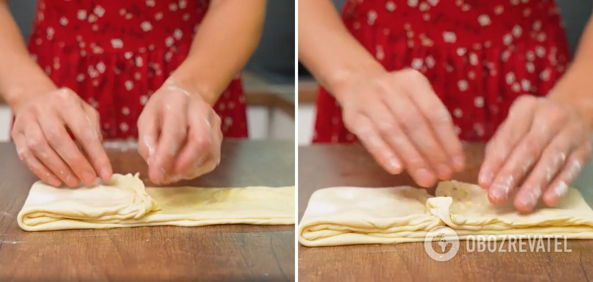 The process of making puff pastry