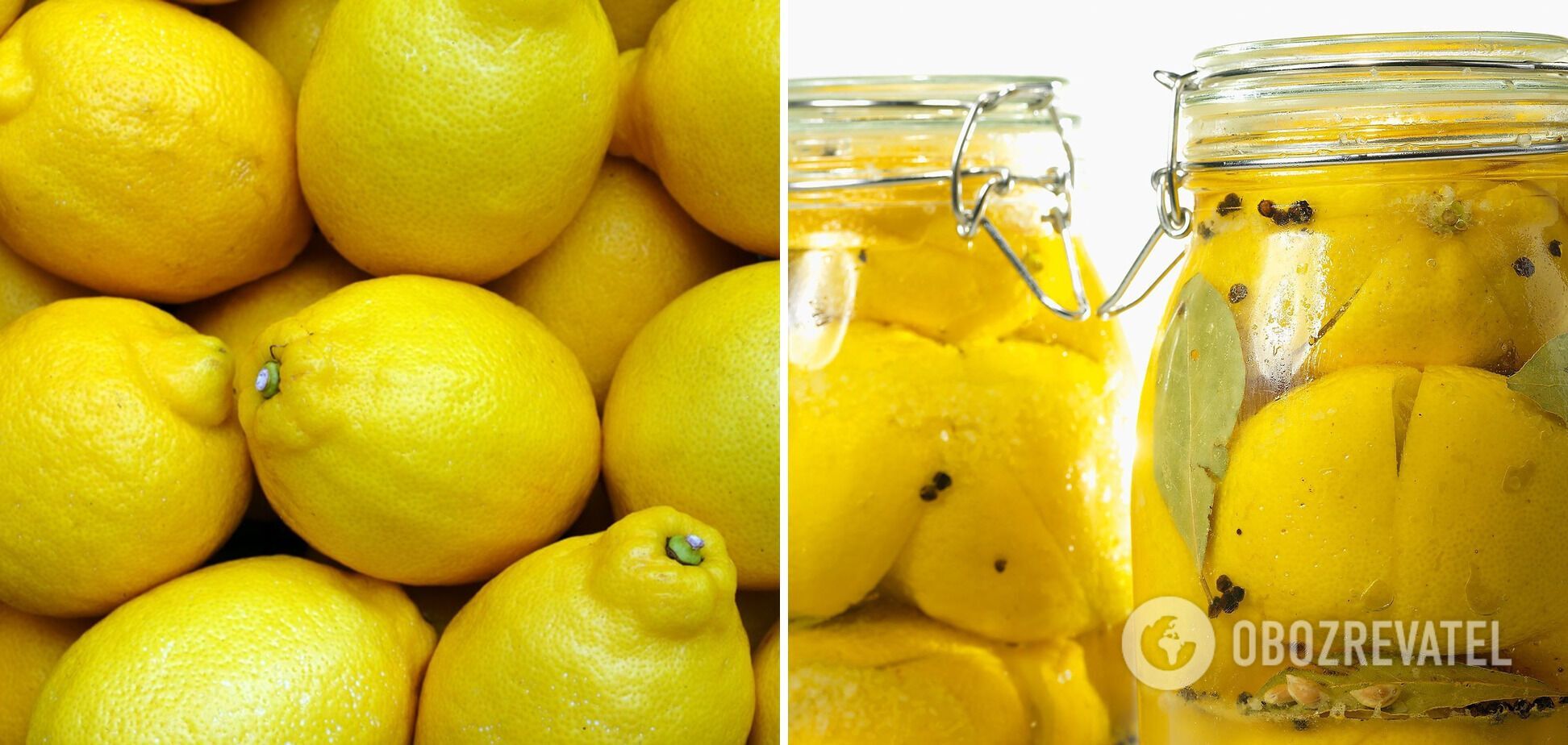 Storage of lemons in a jar