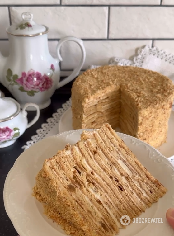 Simple no-bake honey cake: just use a frying pan