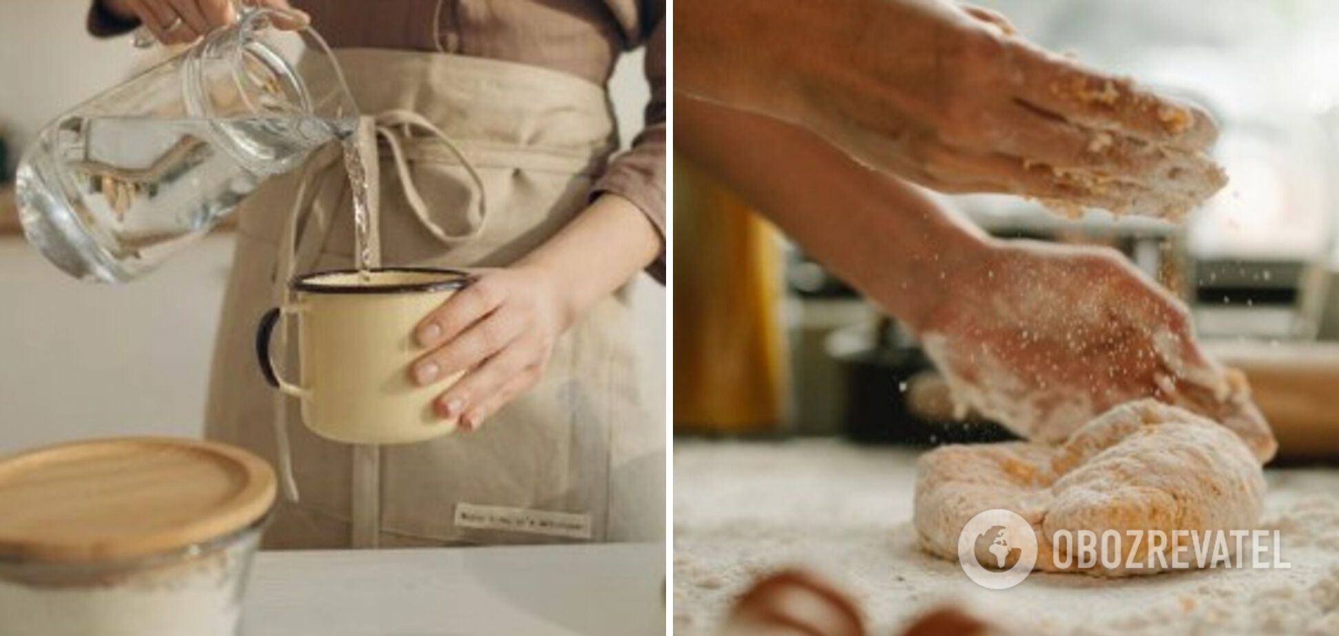 Water-based dough.