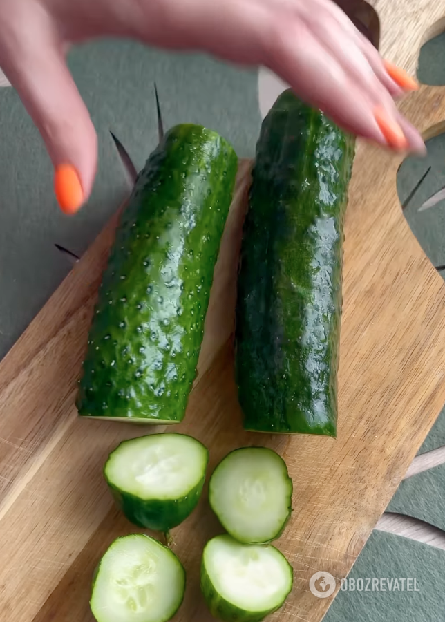 Fresh cucumbers.