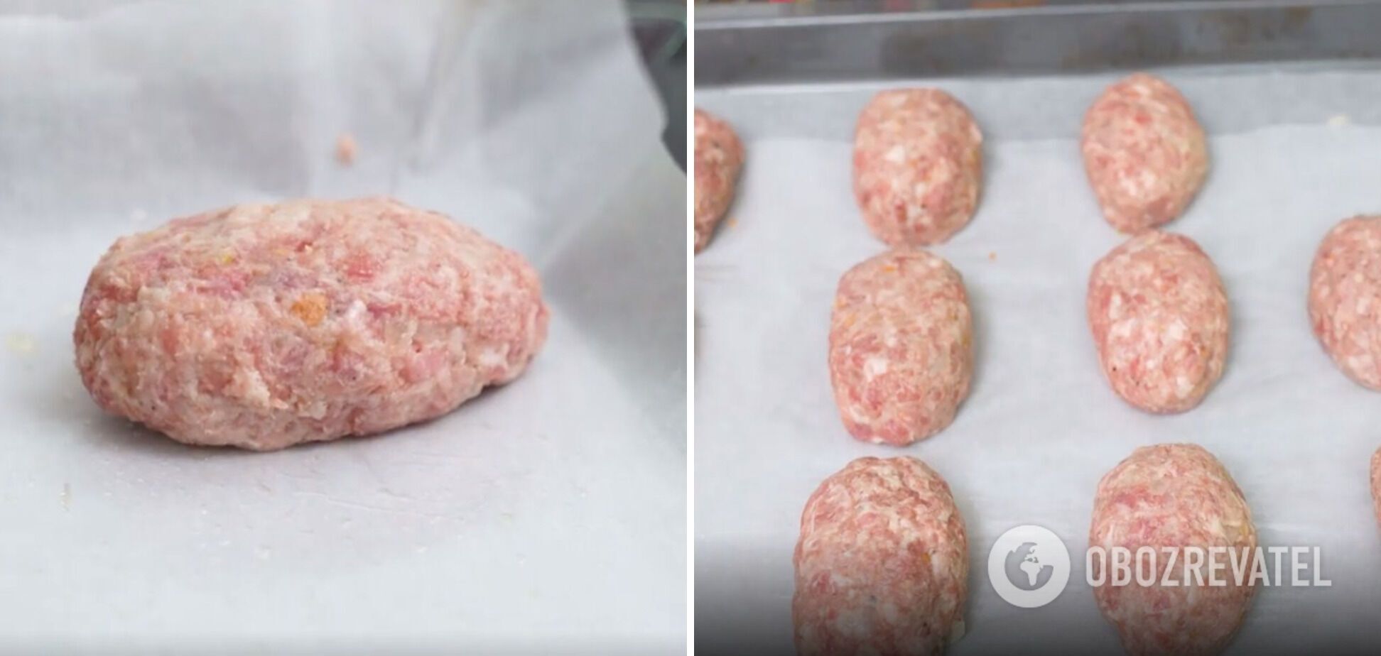 Preparing cutlets for baking