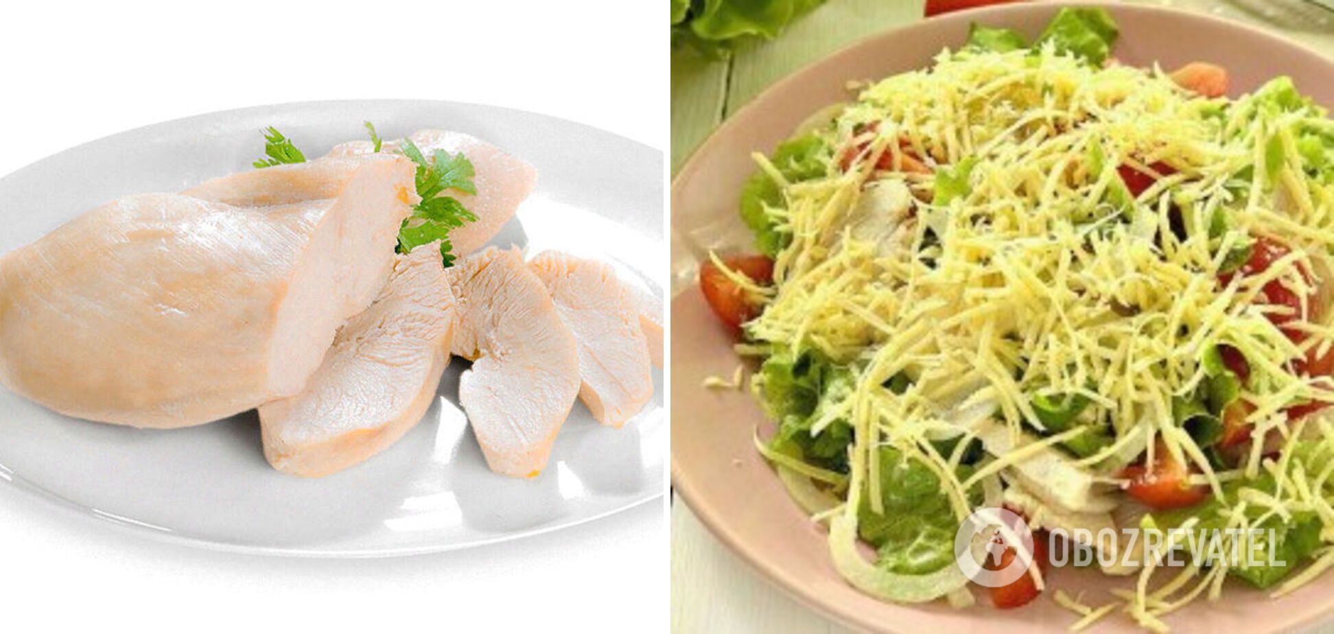 Salad with chicken and vegetables