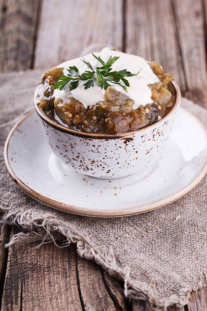 Homemade eggplant caviar