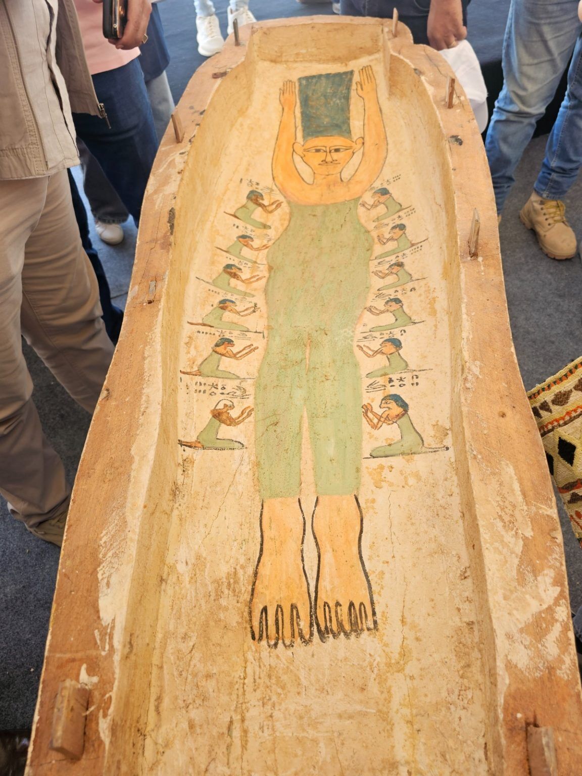 Archaeologists have found an image of a Simpsons character on the more than 3,000-year-old coffin of an Egyptian mummy. Photo