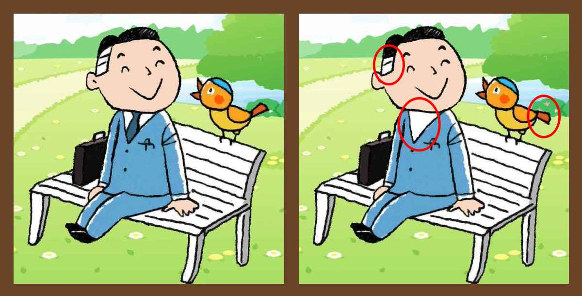 Test your attention: find three differences in the pictures