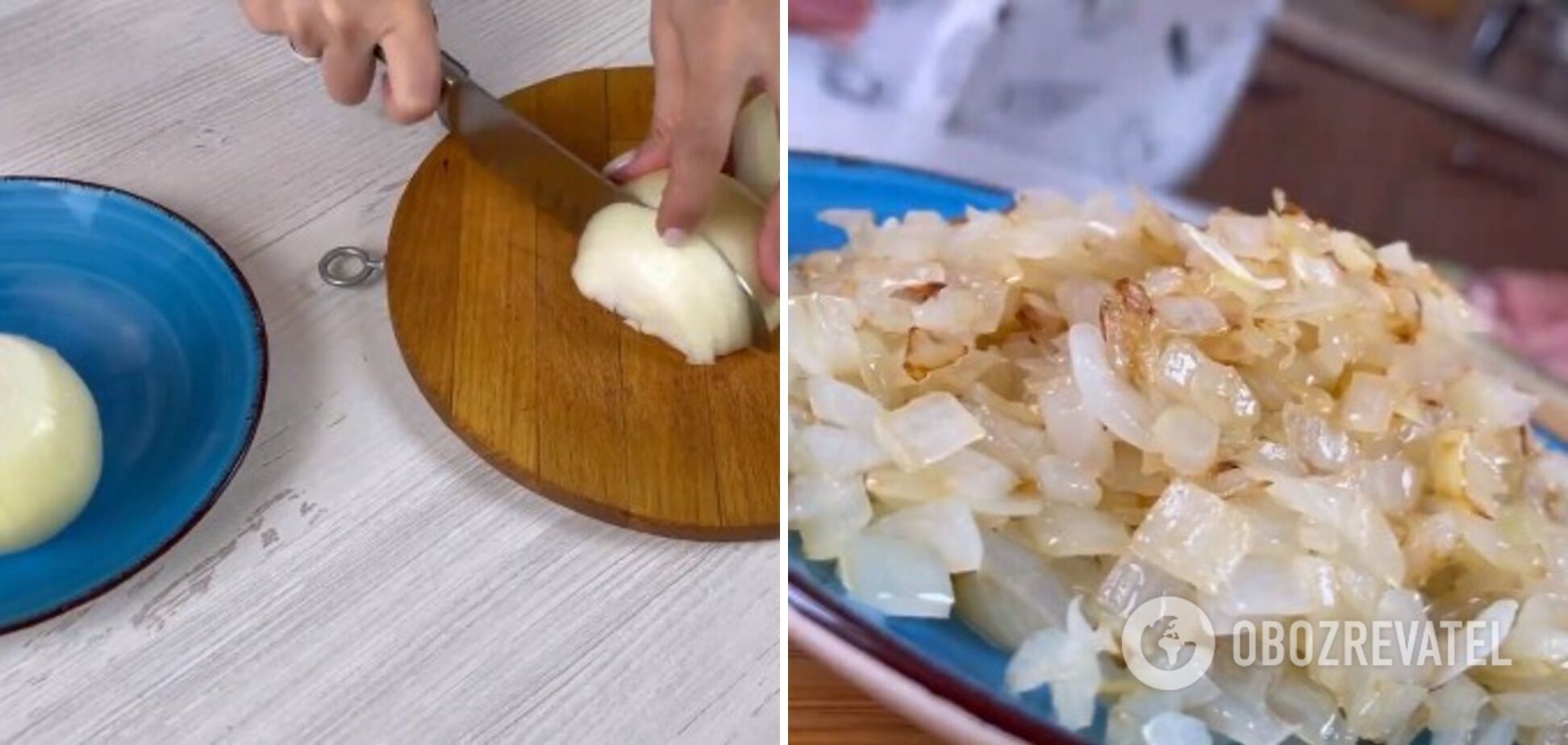 Onion for the filling.