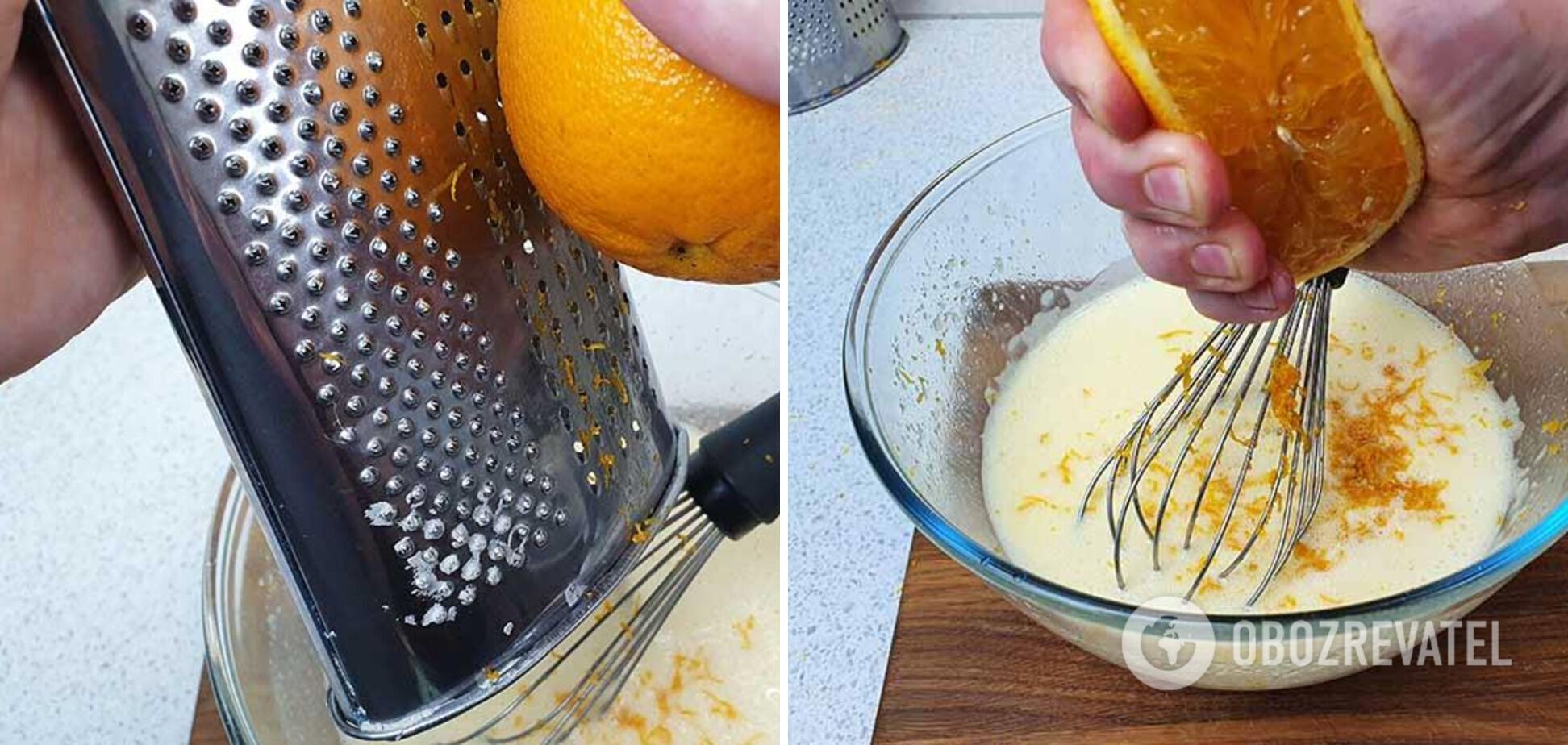 Add zest and juice to the dough