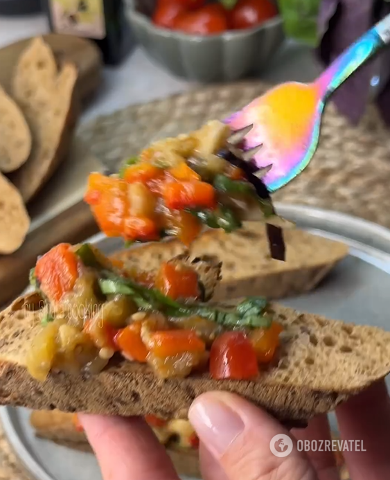 Seasonal bruschetta with baked eggplant: the perfect appetizer for fall