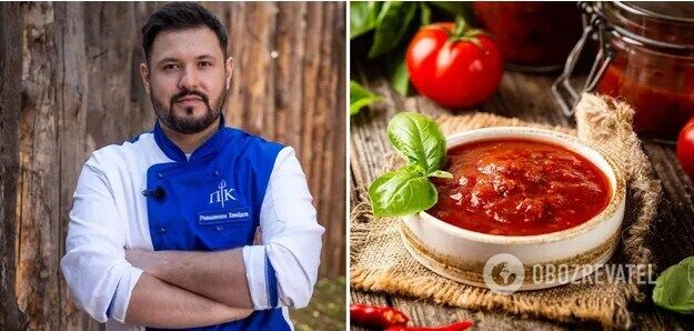 Ravshan Khumidov shares a recipe for tomato sauce.