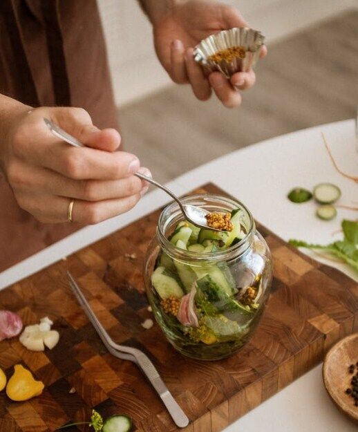 Pickled cucumbers with garlic and dill