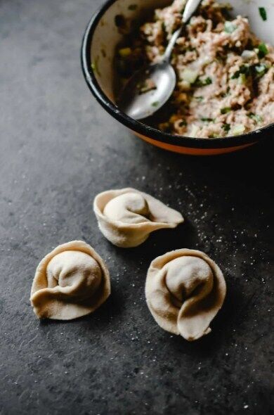 Homemade dumplings.