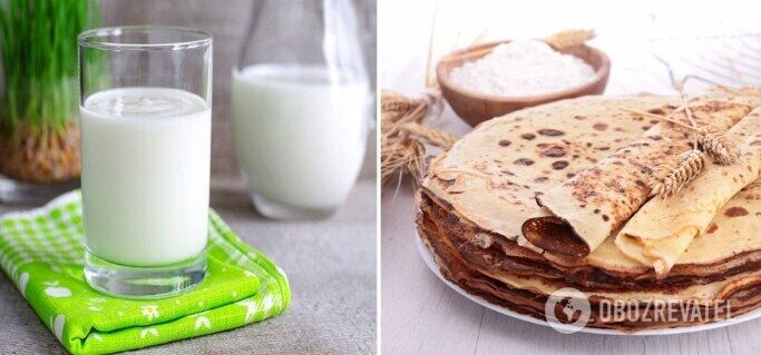 How to quickly make thin pancakes with milk.