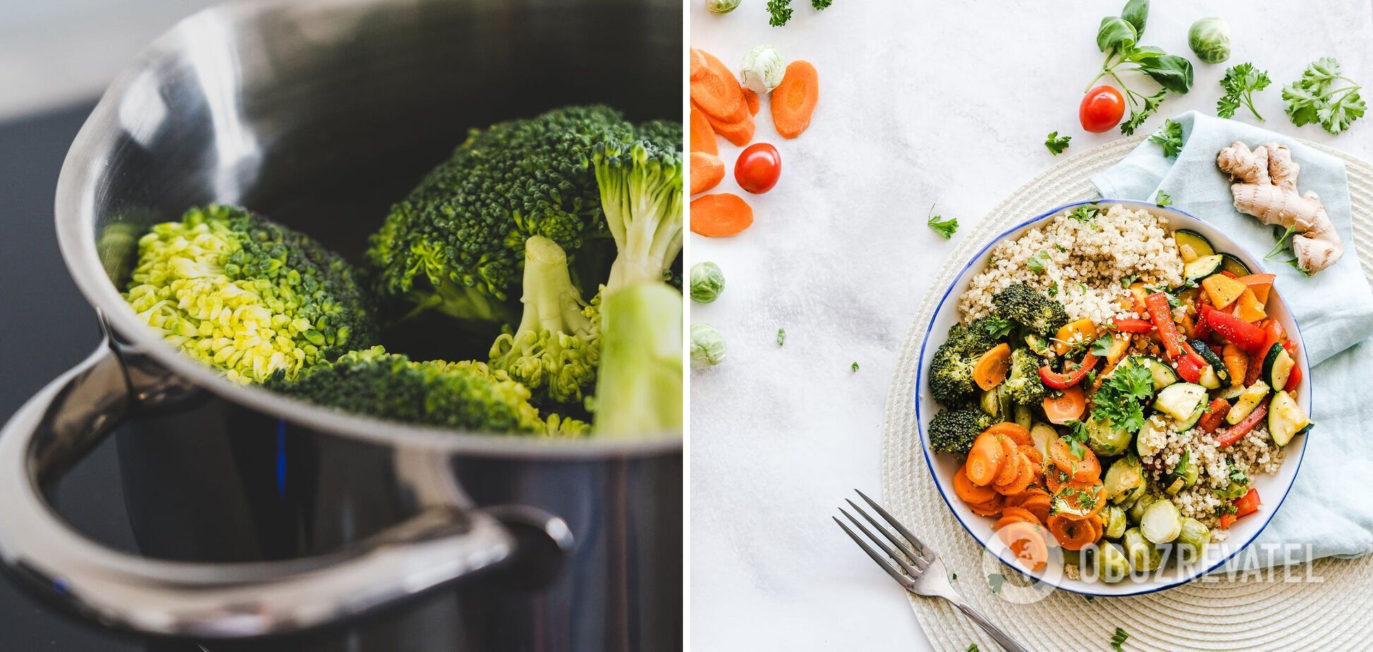 Boiling frozen vegetables