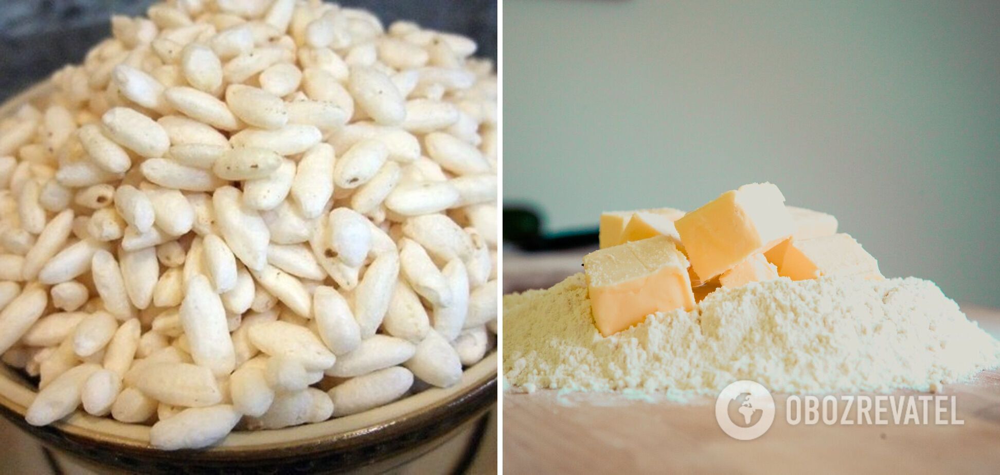 Airy rice and butter for dessert