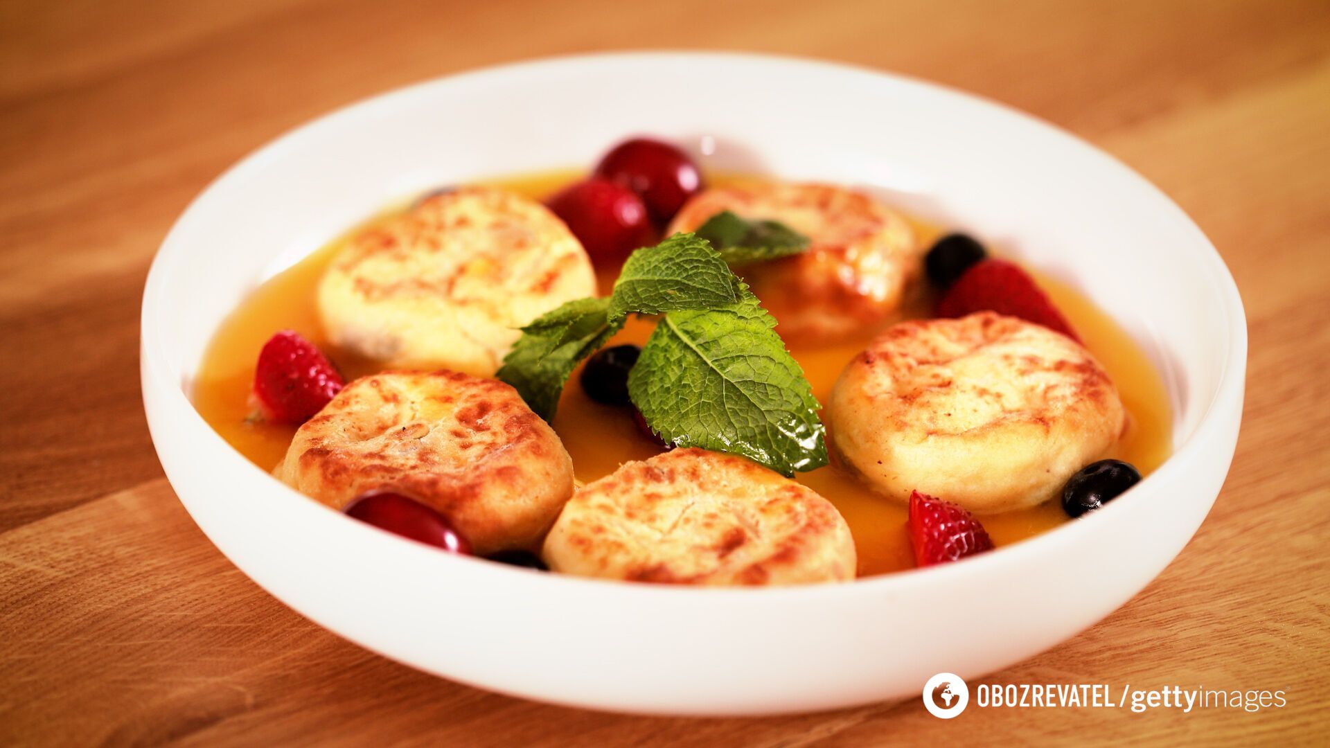 Cottage cheese pancakes in the oven