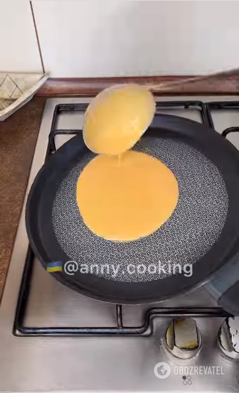 Delicate and thin pancakes: made from pumpkin