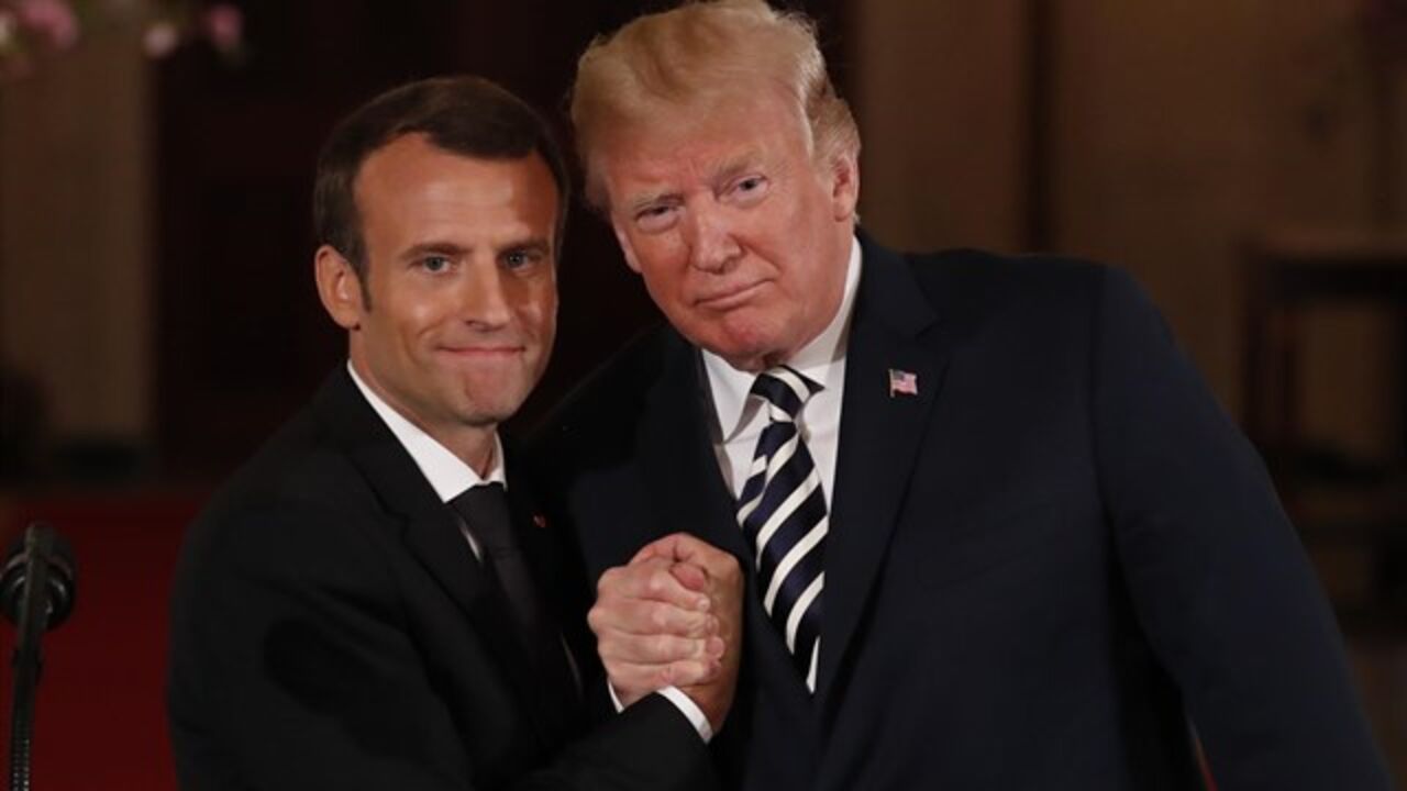 Дональд Трамп и Эммануэль Макрон