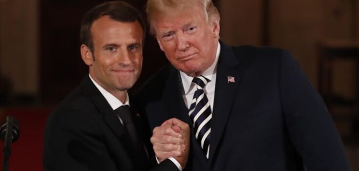 Дональд Трамп и Эммануэль Макрон