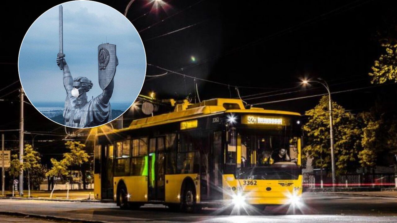 Киев полностью останавливает движение общественного транспорта из-за карантина. Иллюстрация
