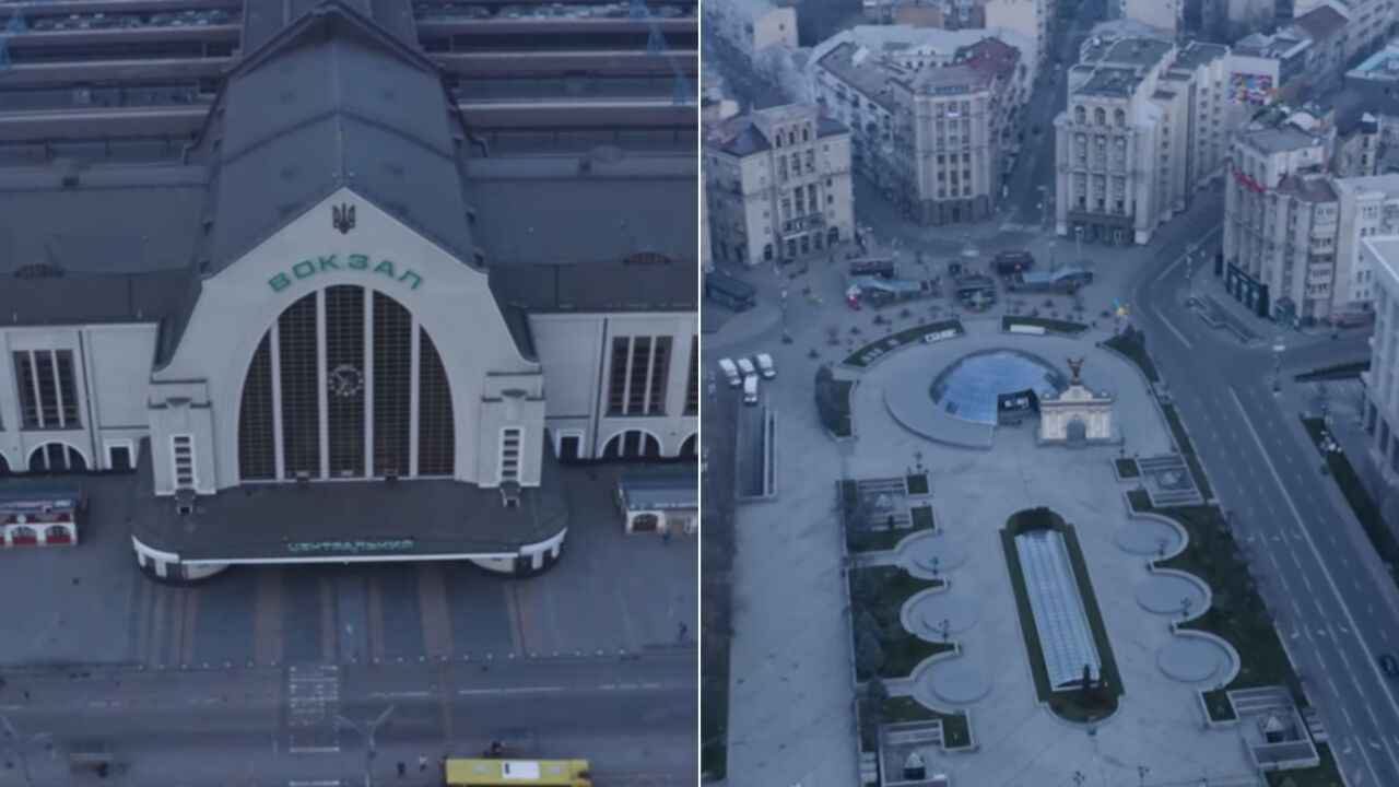 Порожній Київ під час карантину показали на відео