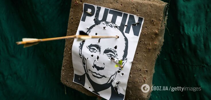 В сети показали гроб для Путина и его портрет с черной лентой