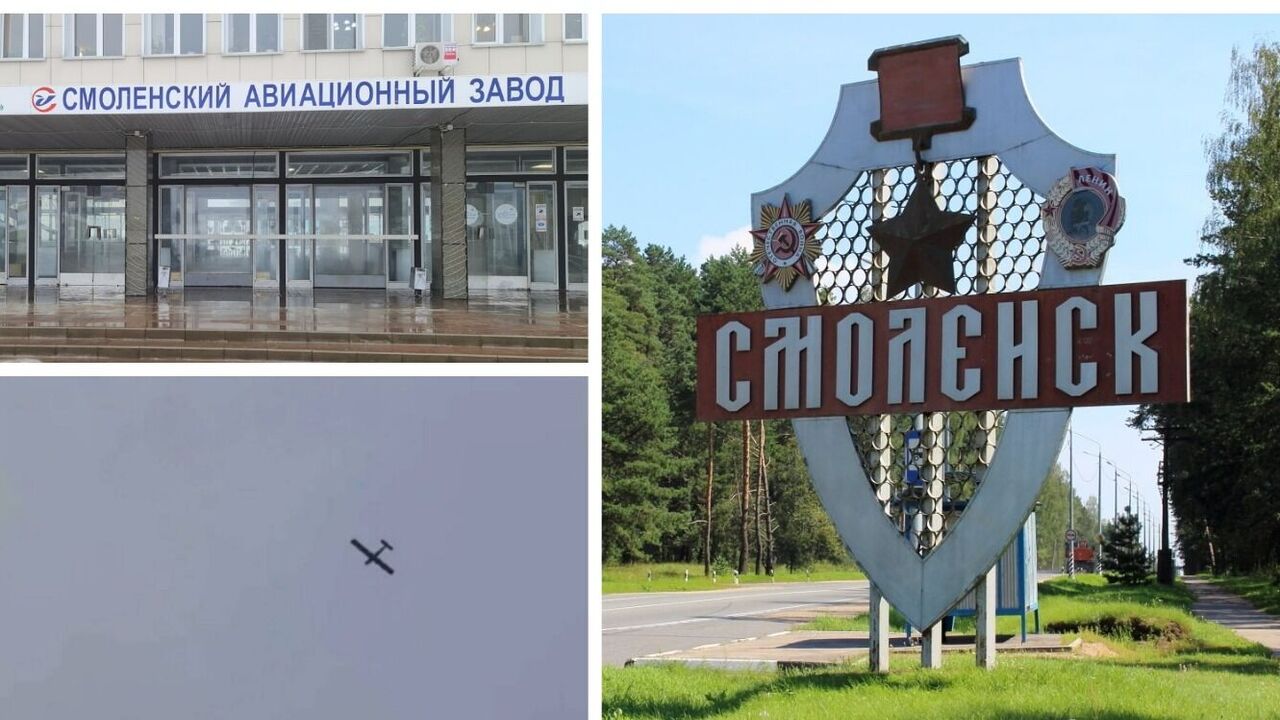 Moment of explosion in Smolensk caught on video: drone seen near aircraft factory and airfield