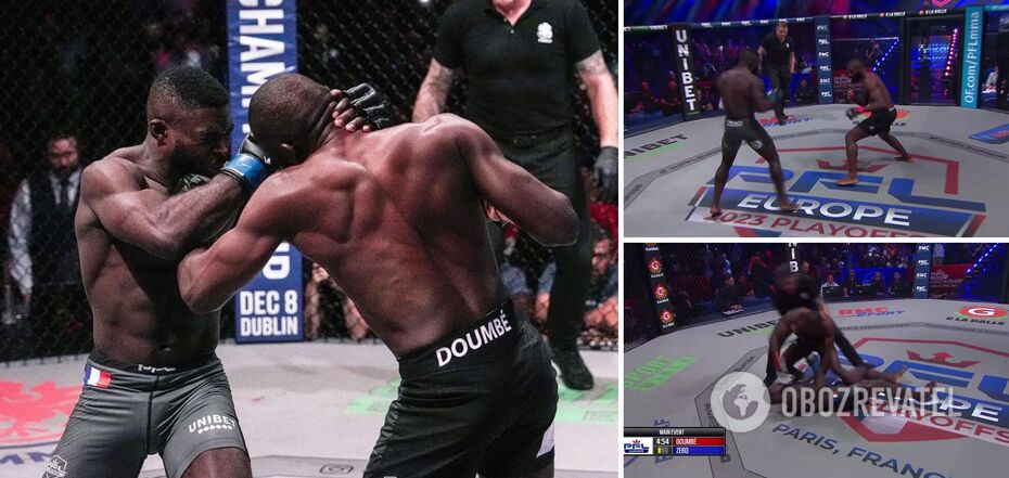 Cedric Doumbé knocked out Jordan Zebo