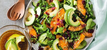 Salad with pumpkin without mayonnaise