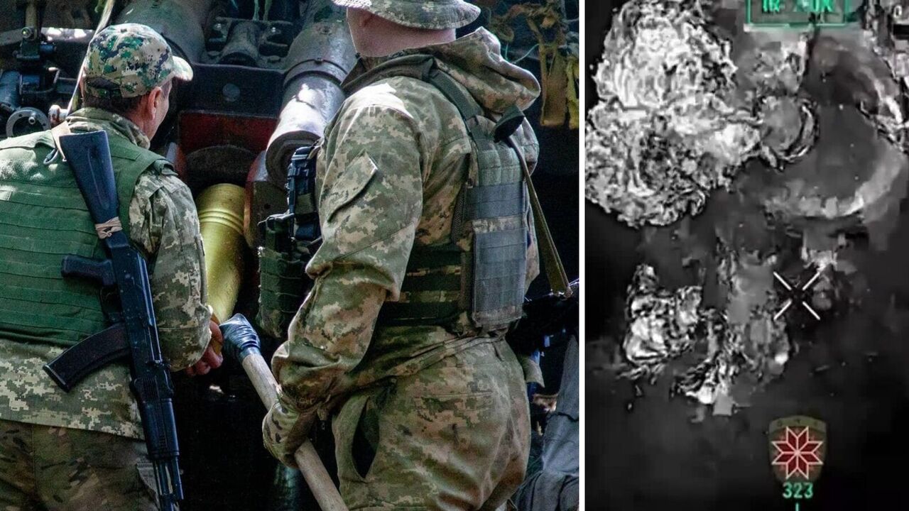 Ukrainian Armed Forces destroy enemy ammunition depot in a fireworks display. Video