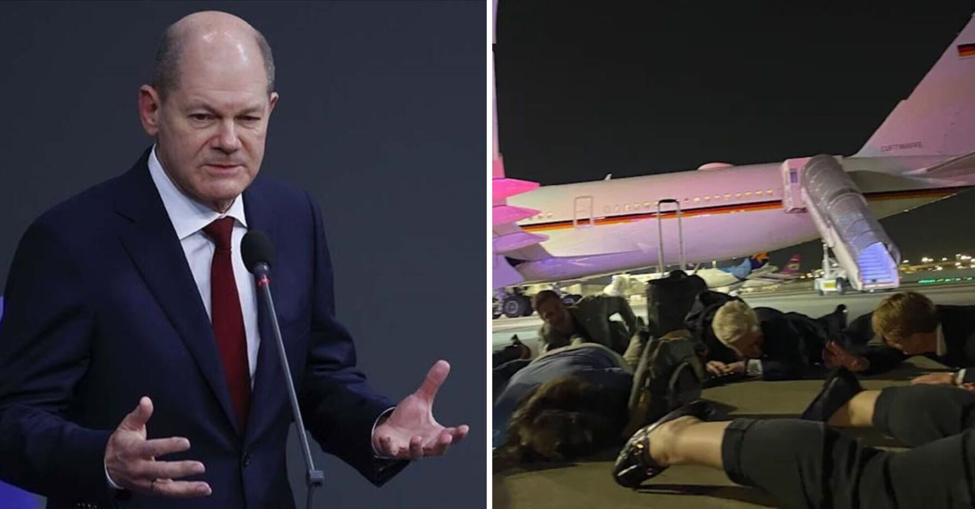 Air raid alert caught Scholz while leaving Israel: how the German Chancellor reacted. Photo and video