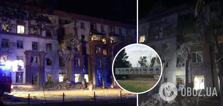 Russian troops struck Zaporizhzhia at night, hitting a residential house: there are dead and missing. Photo and video