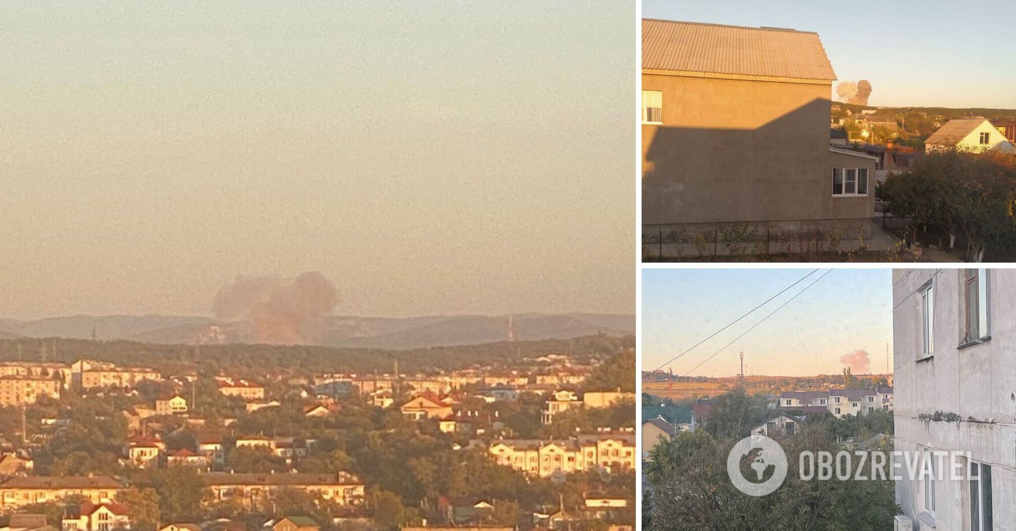 An explosion occurred in Sevastopol, sending thick smoke over the city. Photos and video