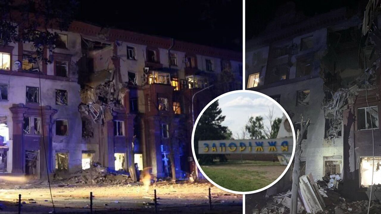 Rosyjskie wojska uderzyły w nocy na Zaporoże, uderzyły w budynek mieszkalny: są zabici i zaginieni. Zdjęcia i wideo