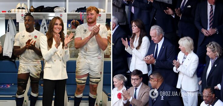 Kate Middleton and the wife of a famous athlete attended Rugby World Cup wearing identical jackets