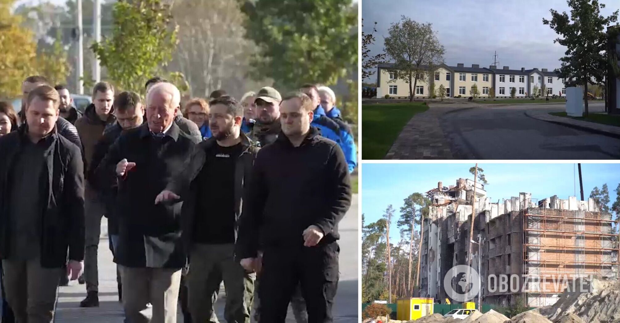 "Ukraina nigdy nie będzie krajem ruin": Zeleński odwiedził region Kijowa, by ocenić budowę mieszkań dla osób, które straciły domy w wyniku wojny. Wideo