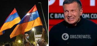 "Rosyjski żołnierz zostaje napluty w twarz": Sołowjow wpada w furię z powodu ormiańskiej "zdrady". Wideo