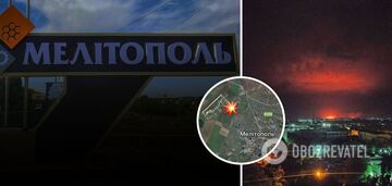 Explosions erupted near Melitopol at night as occupants have set up military base there
