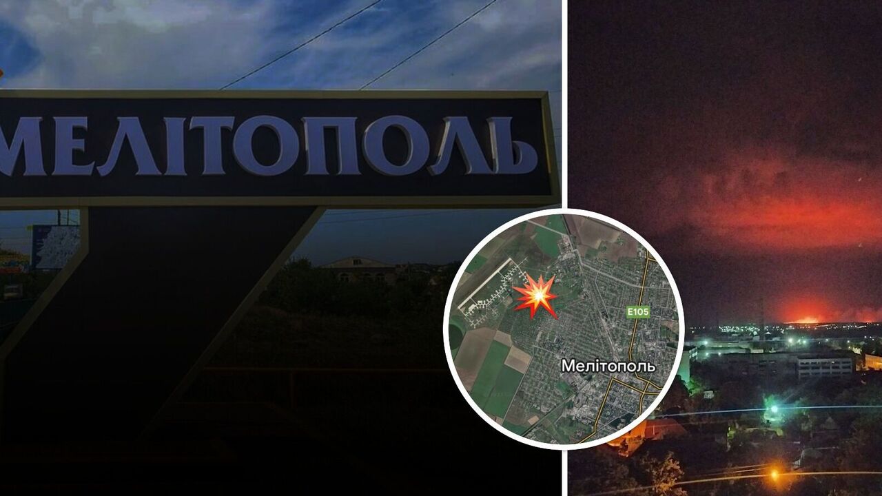 Explosions erupted near Melitopol at night as occupants have set up military base there