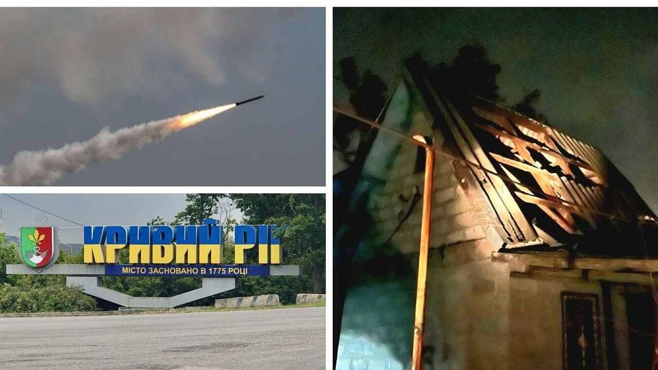 Russia attacked Krivyi Rih with missiles and UAVs, destoying industrial facility. Photo