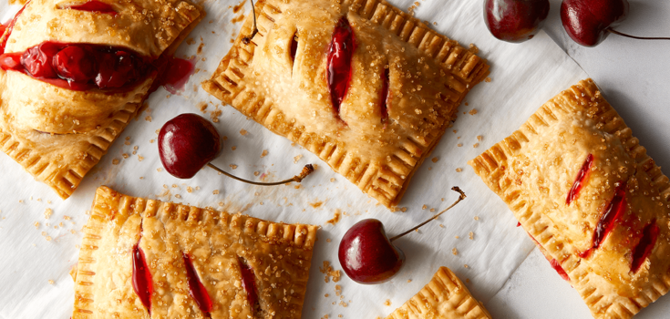 Fried pies with cherries, like in McDonald's: pastries that melt in your mouth
